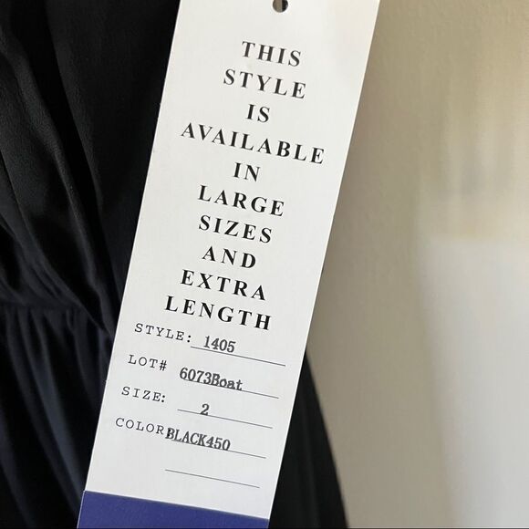 Bill Levkoff Black Chiffon Bridesmaid/Formal Dress Style 1405 Size 2 - Picture 7 of 8